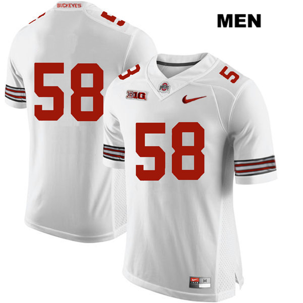Ohio State Buckeyes Men's Joshua Alabi #58 White Authentic Nike No Name College NCAA Stitched Football Jersey YE19L44KX